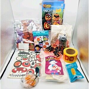 Halloween Decor Kid Activities Party Bundle Lights Pumpkin Decorating Kits Lot